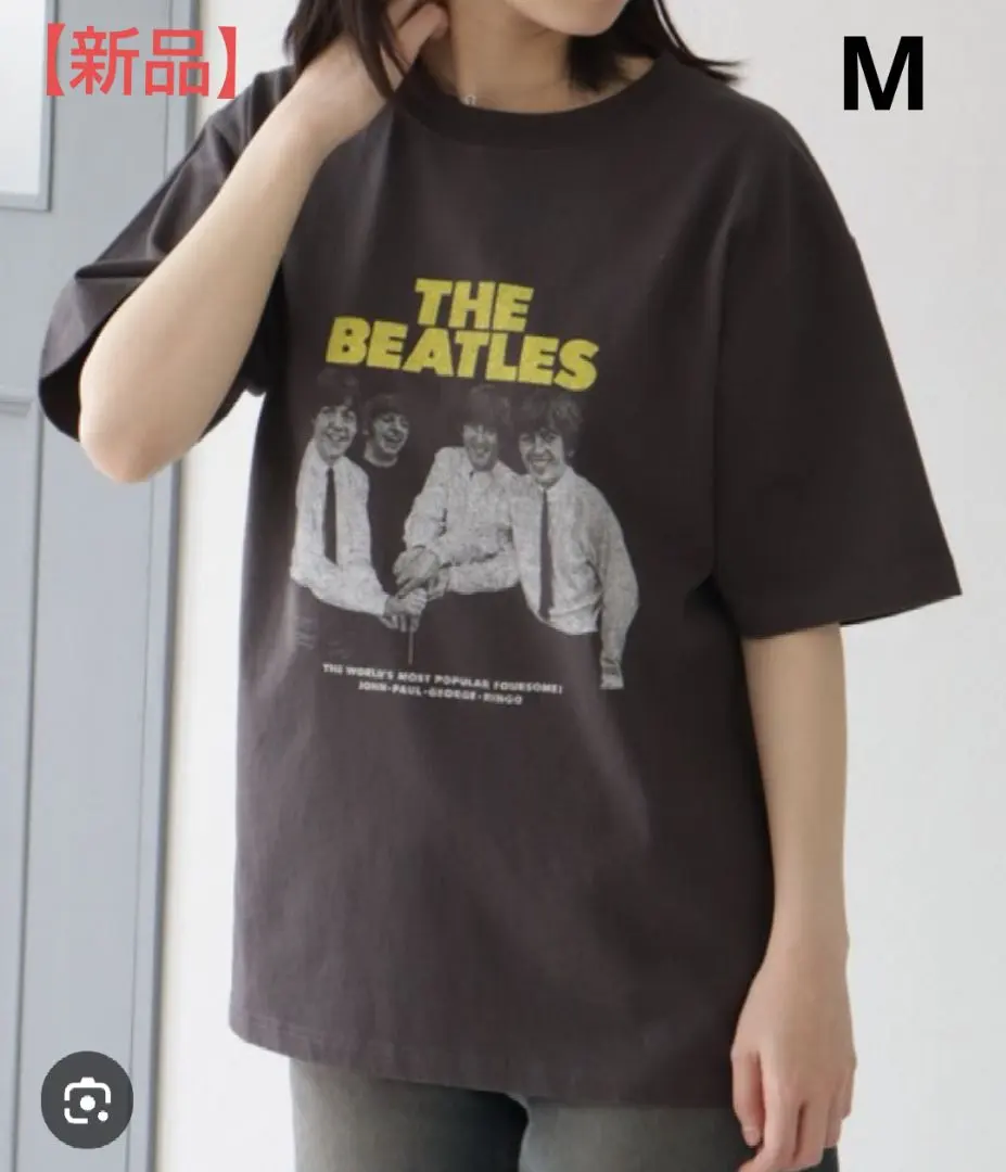 【THE BEATLES / 披頭四】照片印花T恤 / 雙面印花 M 的縮圖