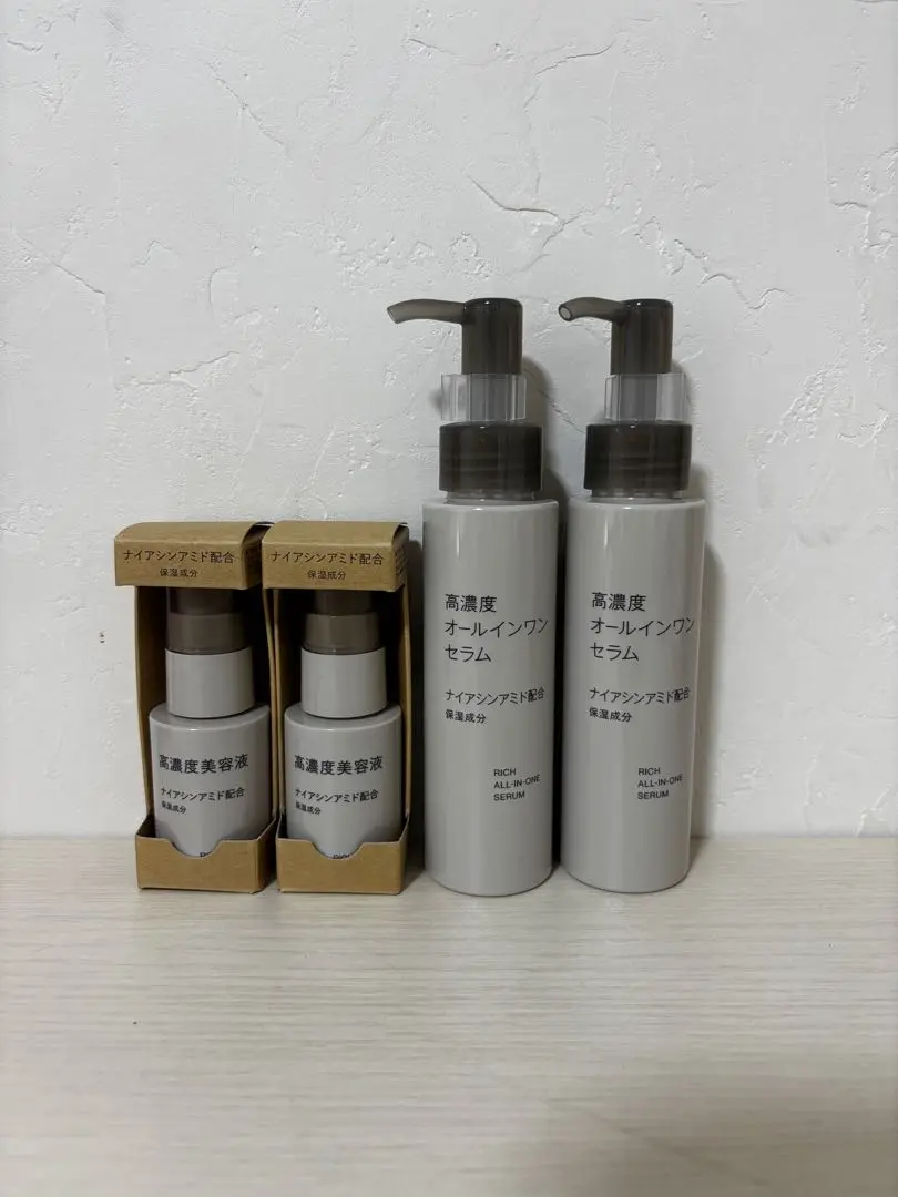 【全新未使用】高濃度美容液+多效合一精華液套組 菸鹼醯胺各2瓶 的縮圖