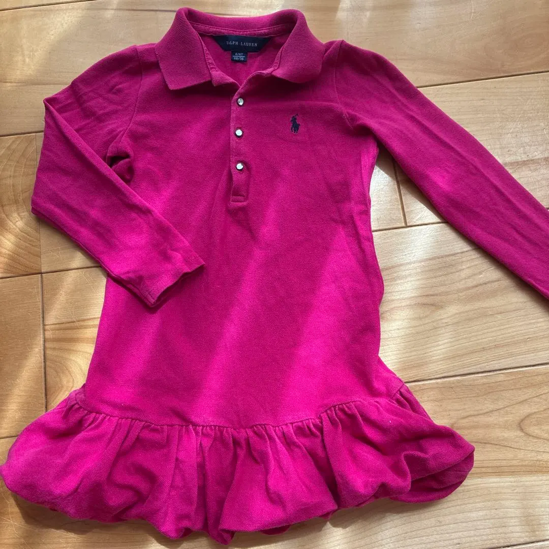 Thumbnail of Ralph Lauren Pink Long Sleeve Dress 4/4T