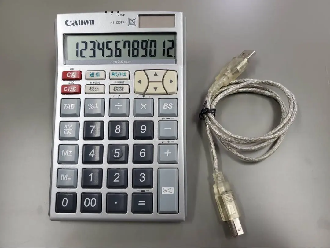 希少　動作確認済み　Canon テンキー電卓　12桁　HS-120TKH ☆未開封未使用☆CANON テンキー電卓 12桁 HS-120TKH