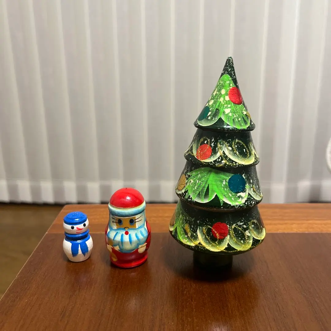 クリスマスツリー　マトリョーシカ　オーナメント　チェブラーシカ ガリーナ工房 クリスマスツリー マトリョーシカ 3個型 | GINZA