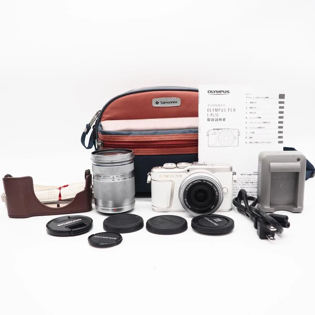 OLYMPUS PEN E-PL10 EZダブルズームレンズおまけ純正ケース付き Amazon | OLYMPUS ミラーレス一眼カメラ PEN E-PL10 EZダブル