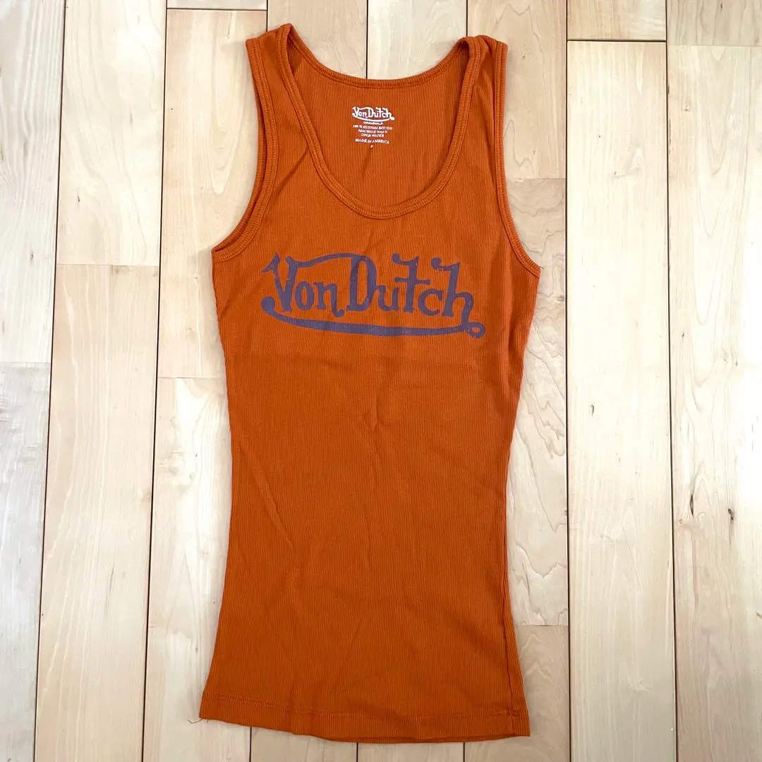 新品 ボンダッチ Von Dutch タンクトップ リブタンクトップ 黒 S 新品 ボンダッチ Von Dutch タンクトップ リブタンクトップ 黒 S