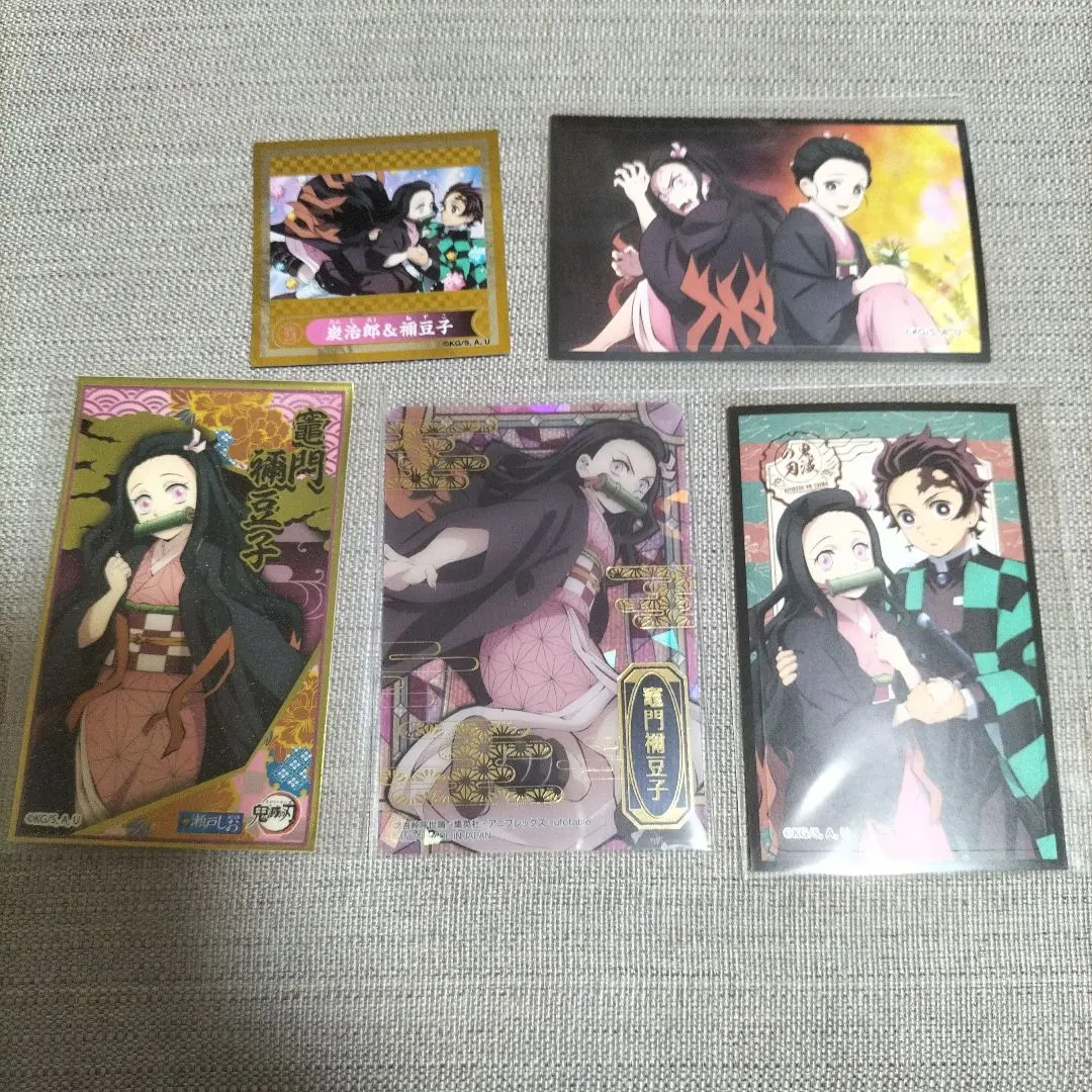 Thumbnail of Demon Slayer ★ Nezuko Kamado ★ Super Rare!! Stained Glass Card & Deco Sticker Set