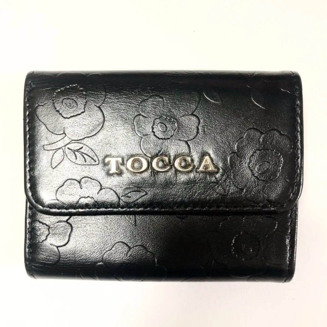 先着1点✨TOCCA 二つ折り財布 がま口 リボン ブラック TINY RIBBON BIFOLD WALLET 2つ折り財布(505222183) | TOCCA