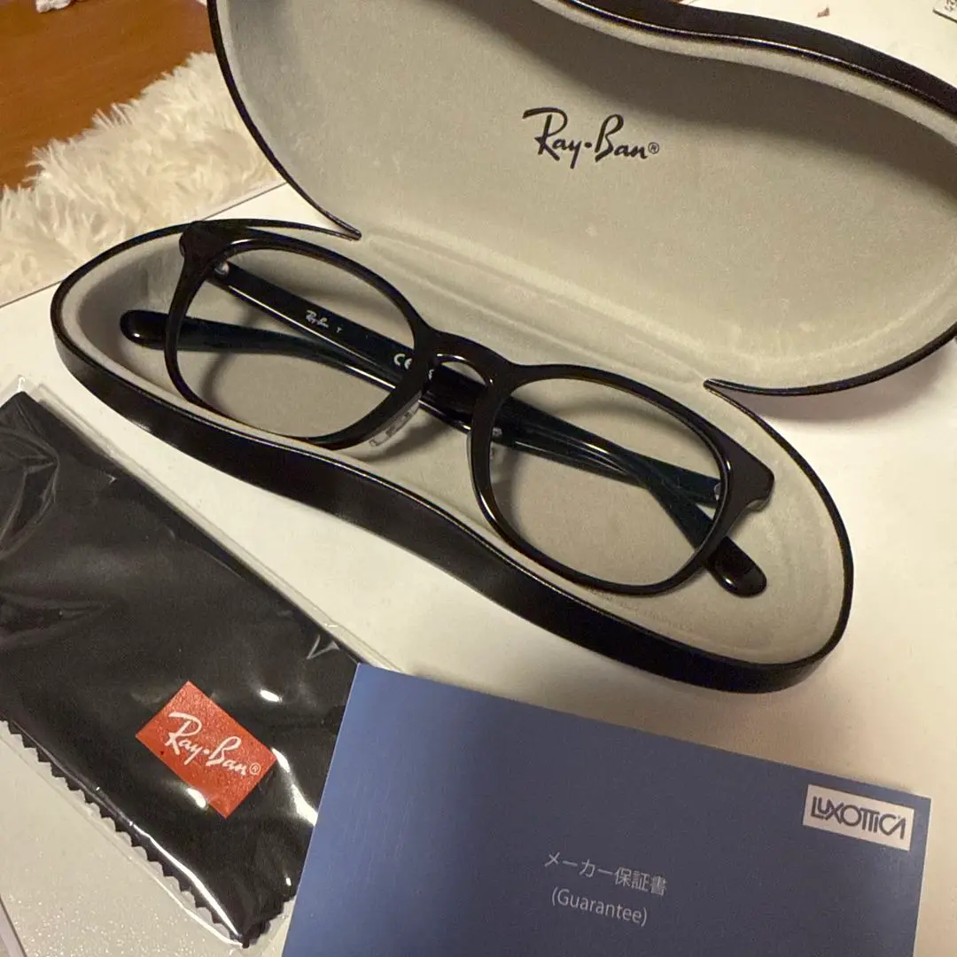 Ray-Ban 伊達メガネ 黒 スクエア　RB5386 OPTICS ケース Ray-Ban 伊達メガネ 黒 スクエアRB5386 OPTICS ケース