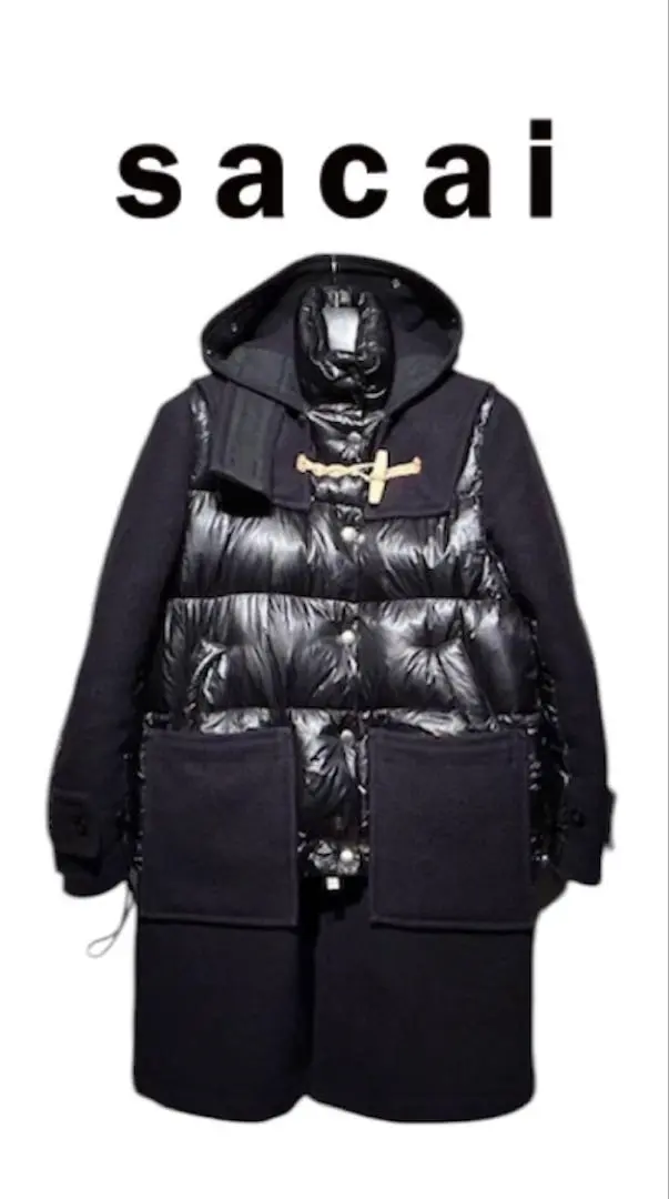 sacaiサカイ ダッフルコート アルパカ混 ブラック Sacai ダッフルコート | ブルー | FARFETCH JP