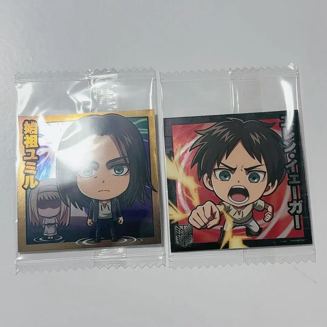 Thumbnail of Attack on Titan Eren wafer stickers, 2 pieces