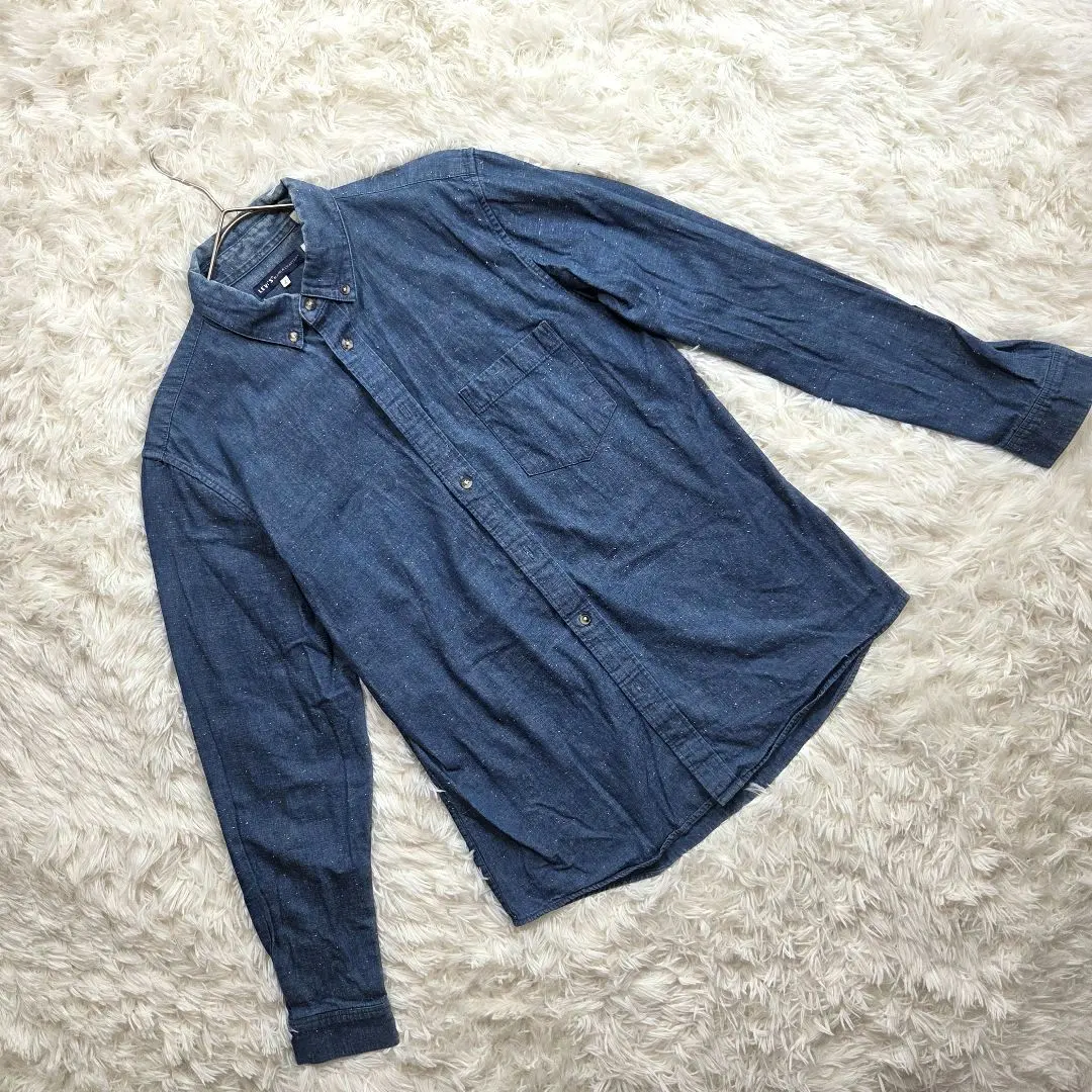 Thumbnail of Levi's Denim Jacket Denim Shirt Long Sleeve Linen Blend Dungaree Blue