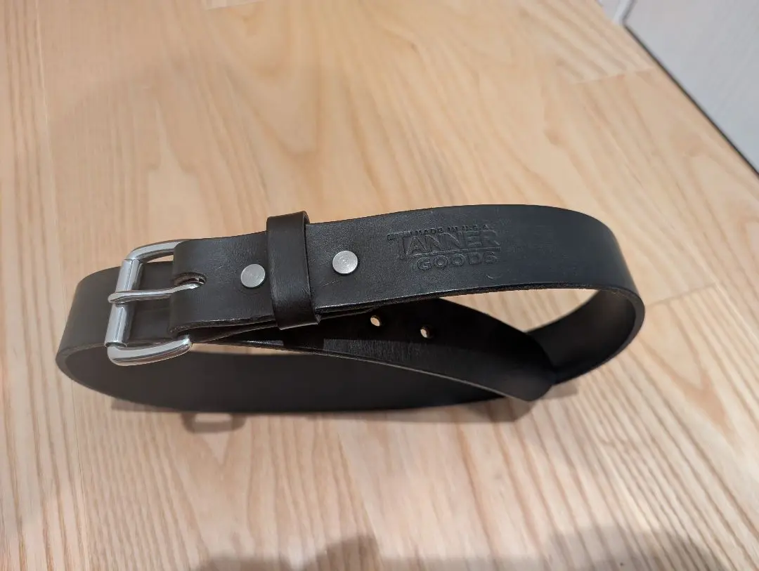 美品☆TANNERGOODSタンナーグッズUSA米国製ギャリソンベルト30黒