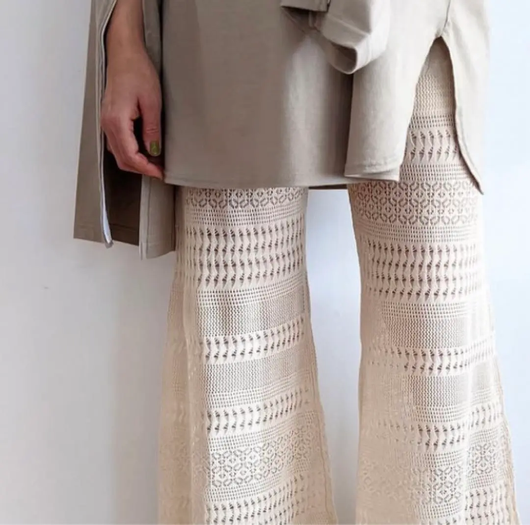 最終値下げ　Mediam Knit Half Pants 完売　ニットパンツ サイドラインニットパンツ – MES VACANCES