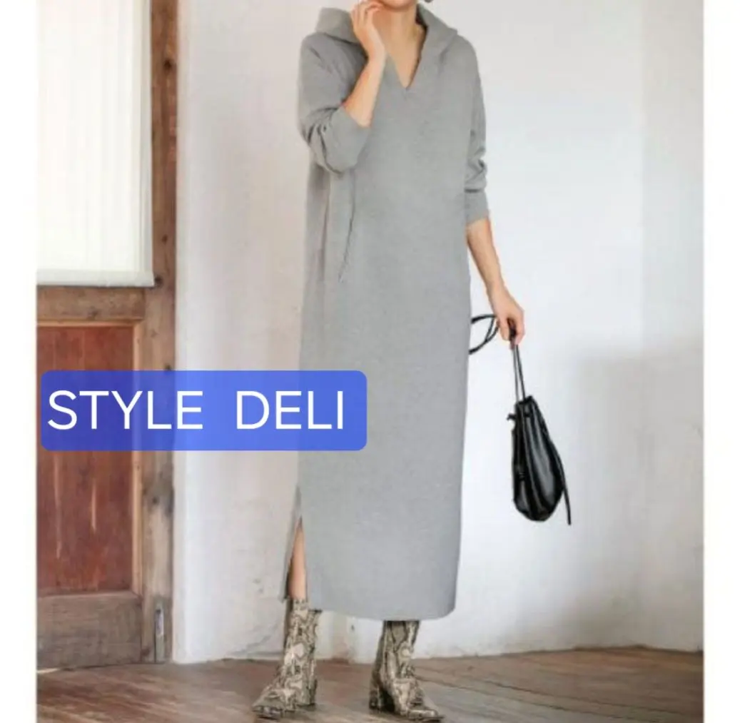 Style Deli【LUXE】針織連衣裙B 02 灰色 的縮圖