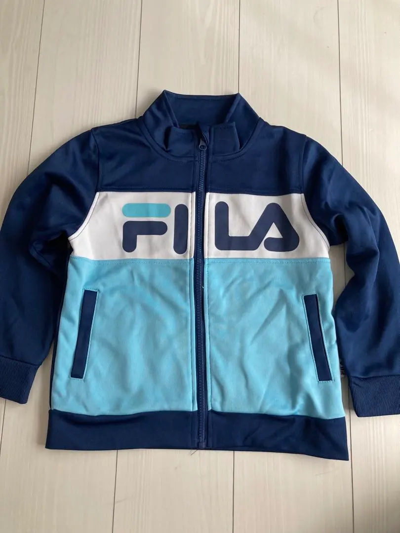 Thumbnail of Kids FILA Track Jacket Navy/Light Blue 120