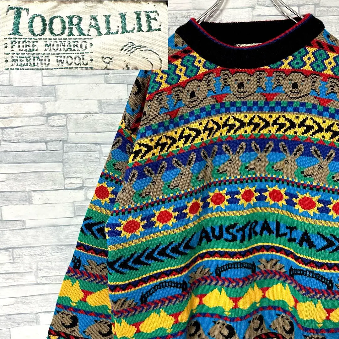 90s ビンテージ 3Dコットン ニット セーター StCroix knits
