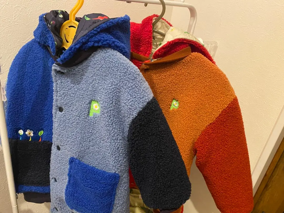 新品未使用 ブリーズ breeze ピクミン ボアブルゾン 青ピクミン 140 BREEZE ブルゾン アウター 「ピクミン」リバーシブルボア