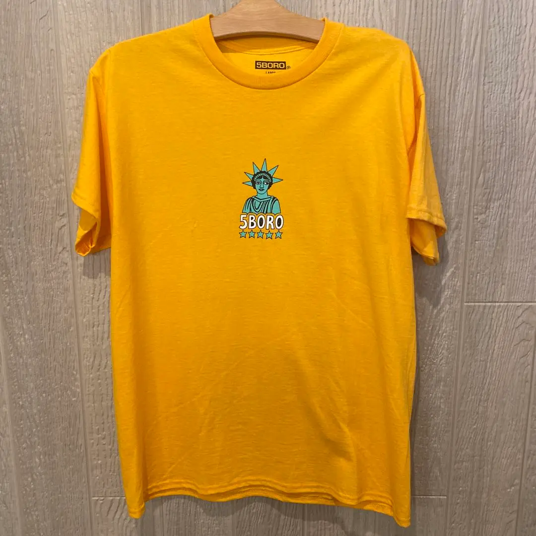 5BORO YELLOW FLOWER TEE / WHITE (ファイブボロ/Tシャツ
