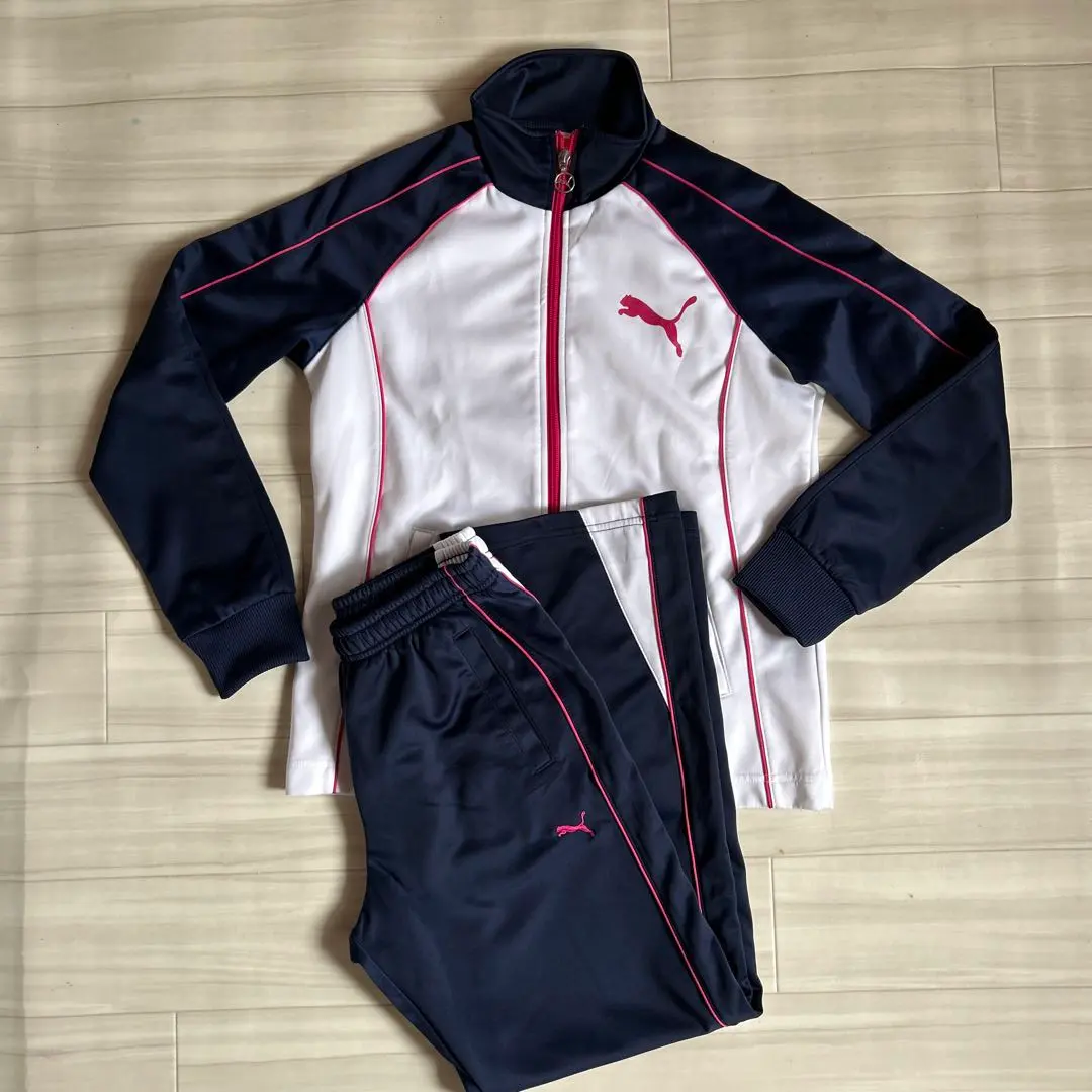 彪馬 運動服套裝 S 尺寸 白色/海軍藍 的縮圖