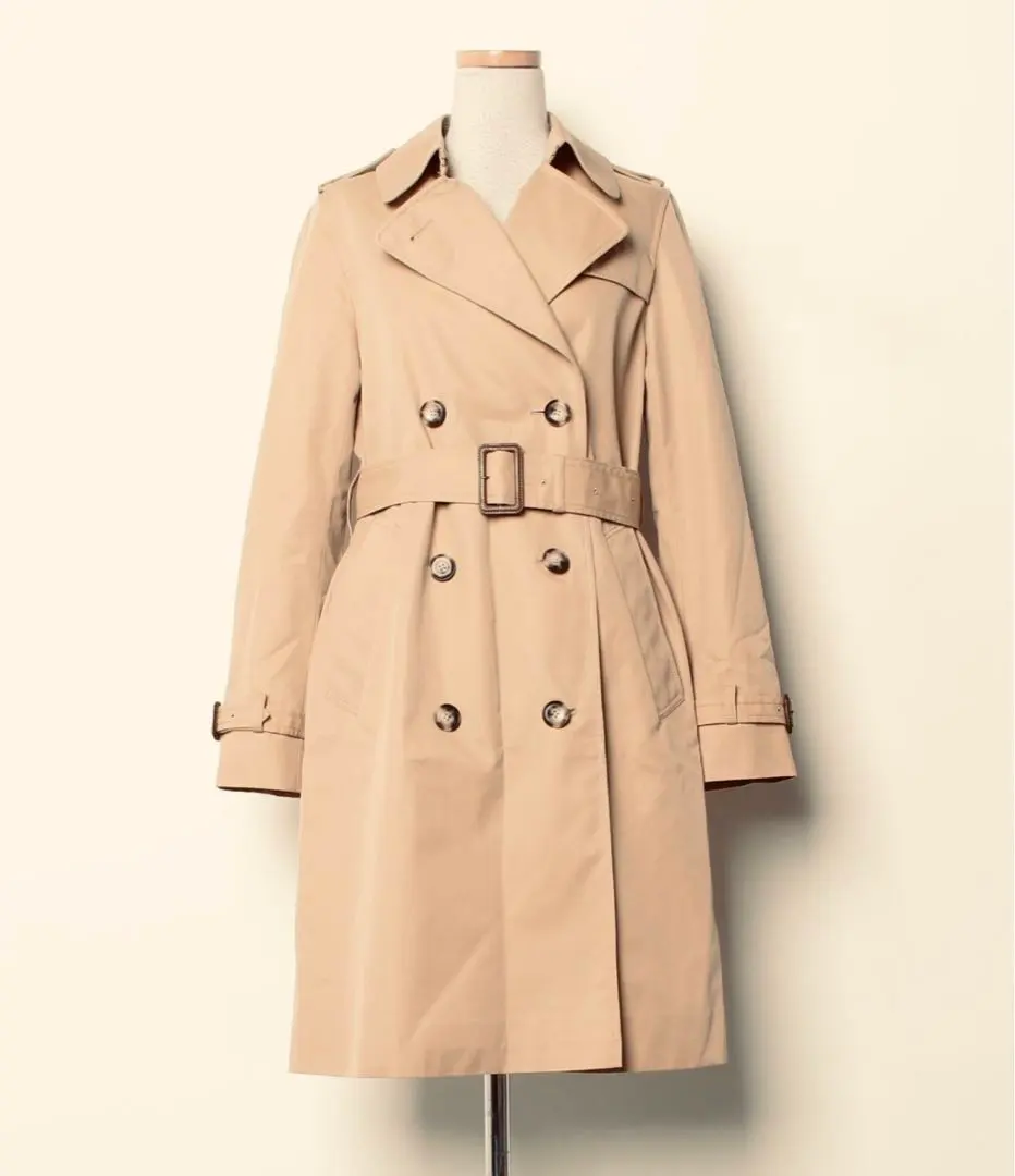 Thumbnail of United Arrows Beige Double-Breasted Trench Coat