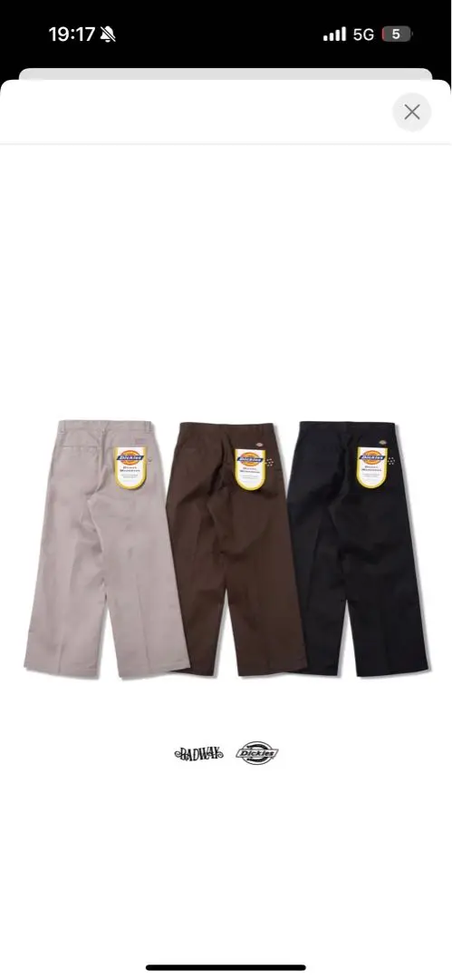 badway×Dickies パンツ ブラウン 完売品 最終値下げ E1574617-04A6-436E-847D-