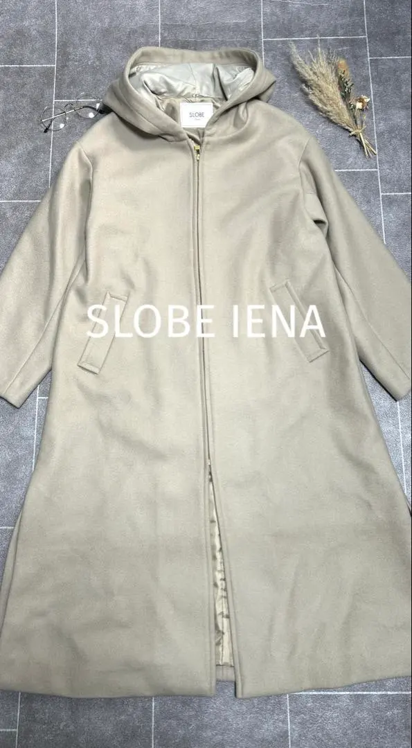 ((超美品))SLOBE IÉNA ライトベージュ！ウールのチェスターコート SLOBE IENA（スローブイエナ）の「HAMILTON WOOLダブルフェイス