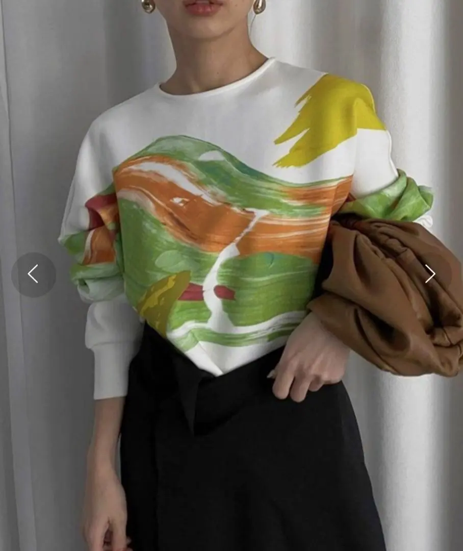 アメリヴィンテージ　HAILEY WAVE ART SKIRT S Ameri（アメリ）の「HAILEY WAVE ART SKIRT（スカート）」 - WEAR