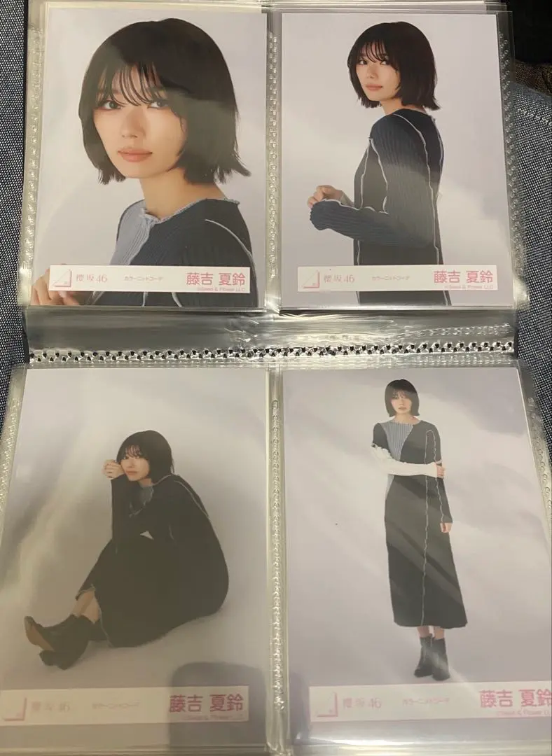 櫻坂46 藤吉夏鈴 生寫真 彩色針織衫搭配 完整 的縮圖