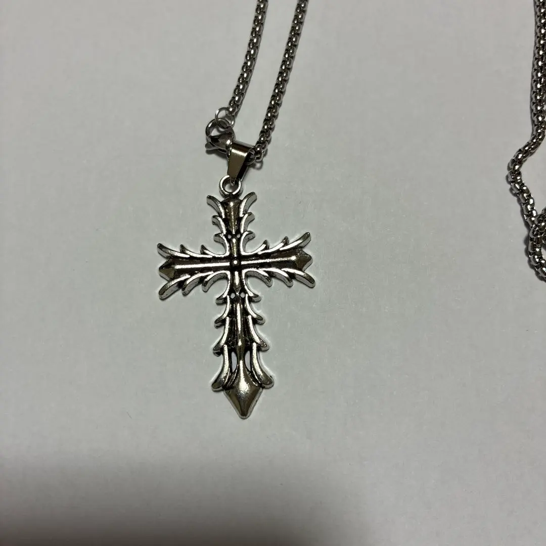 Thumbnail of Necklace y2k SOL Guruguru Cross Silver Grunge