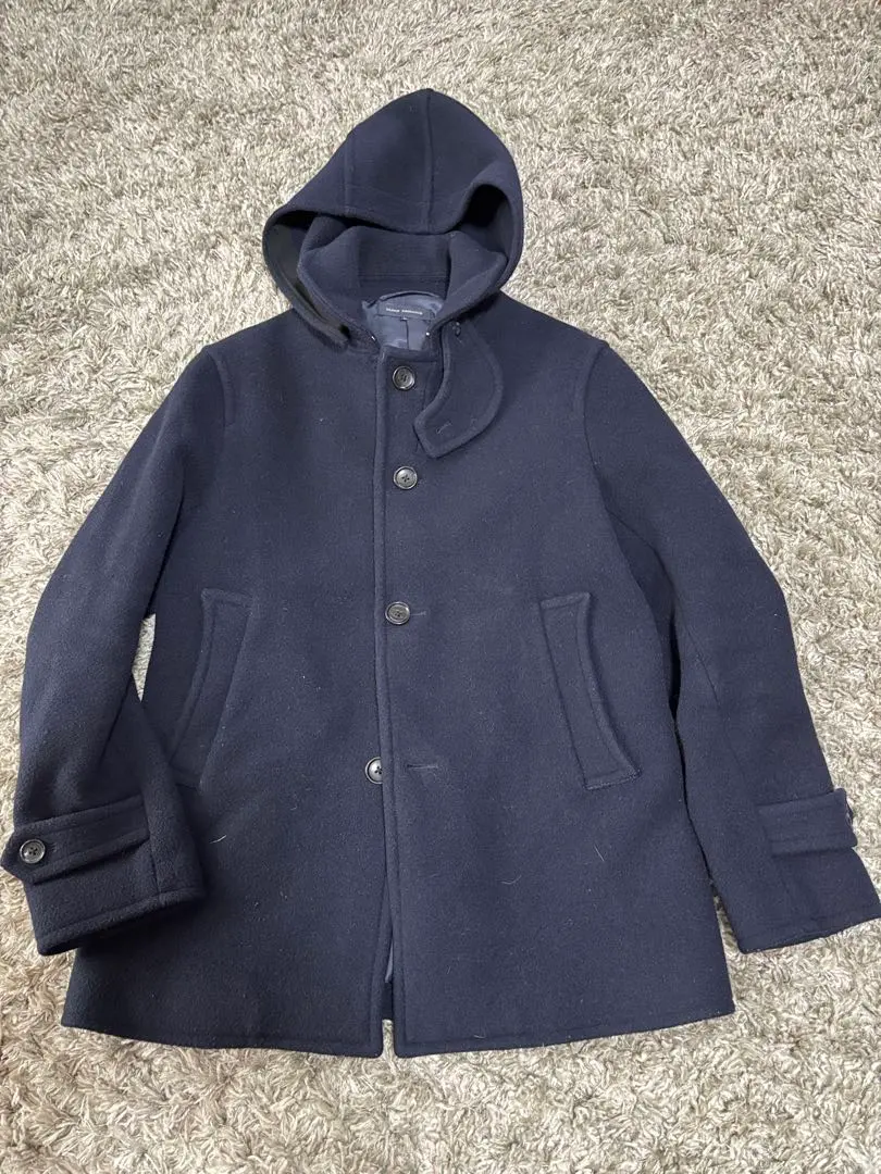 Thumbnail of URBAN RESEARCH Navy Coat with Hood, Size L