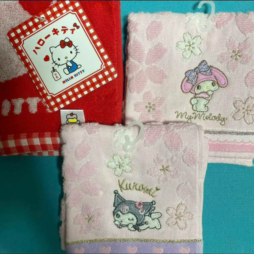 Thumbnail of Sanrio 2020 Kuromi My Melody Hello Kitty Towel Handkerchief