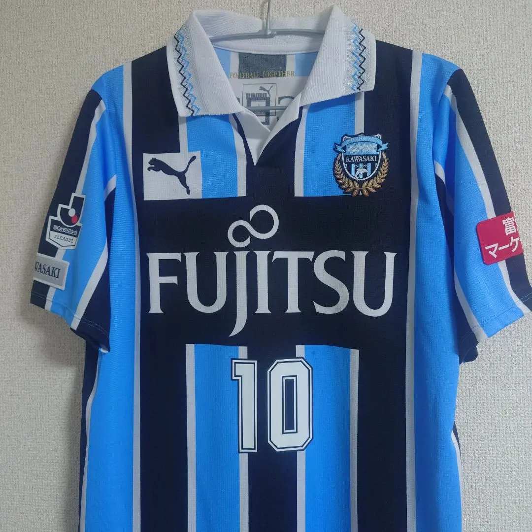 【used美品】川崎フロンターレ / #10 大島僚太 選手 ユニフォーム /Ｌ PUMA 川崎フロンターレ 2023 ユニフォーム ホーム 半袖 #10.大島