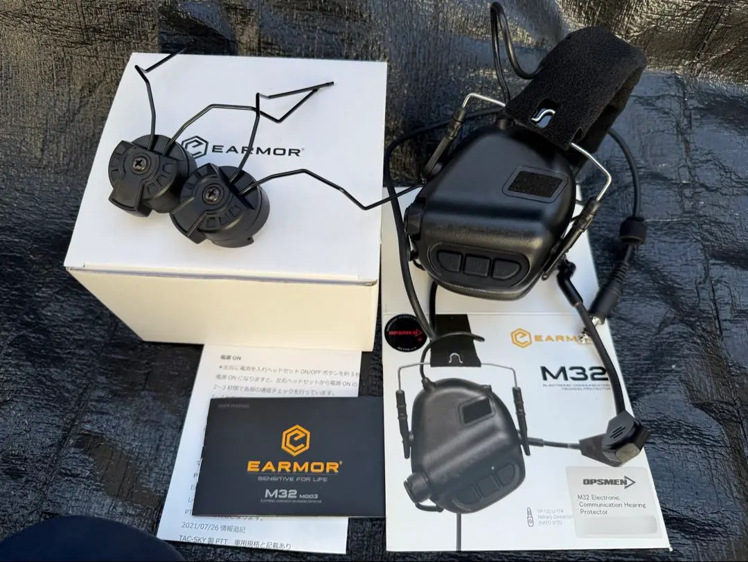 EARMOR M32 SE32 ミリタリーヘッドセット オリーブグリーン