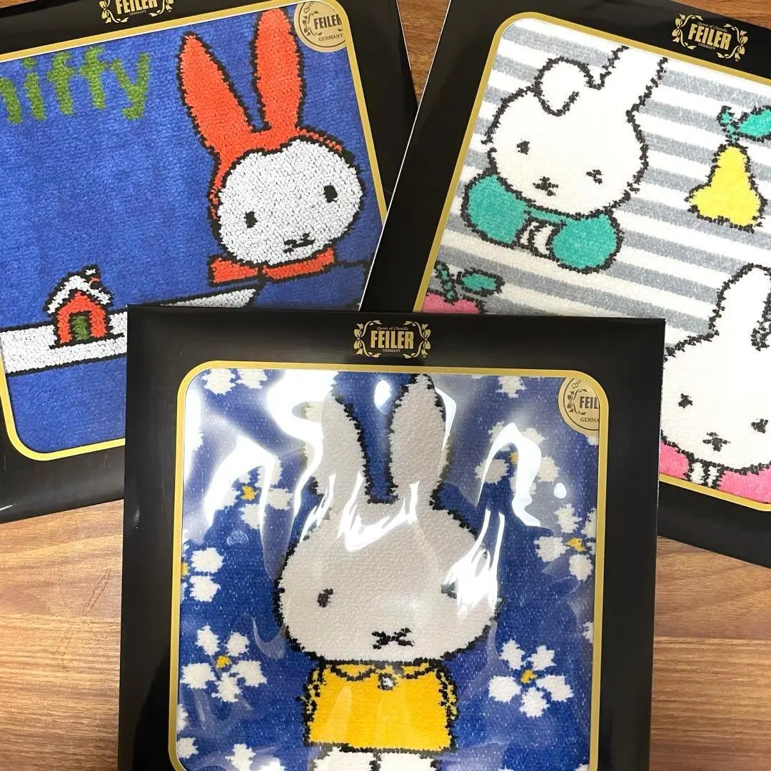新品未開封フェイラーミッフィー ホワイトマーガレット ハンカチ
