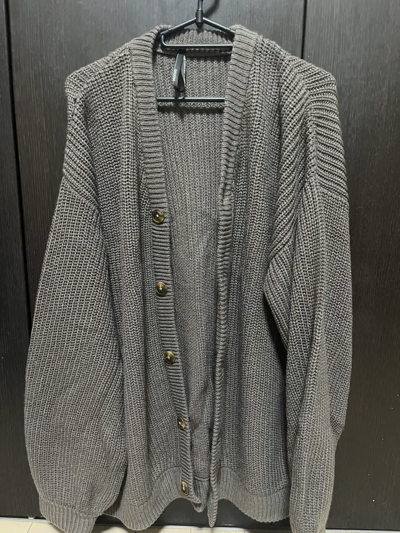 Thumbnail of Acrylic Bulky Knit Balloon Sleeve Cardigan