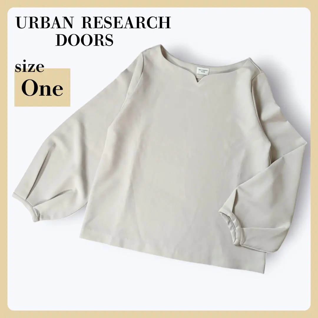 Thumbnail of Excellent condition ✨ Urban Research Doors Balloon Sleeve Pullover, Off-White, Medium Thickness