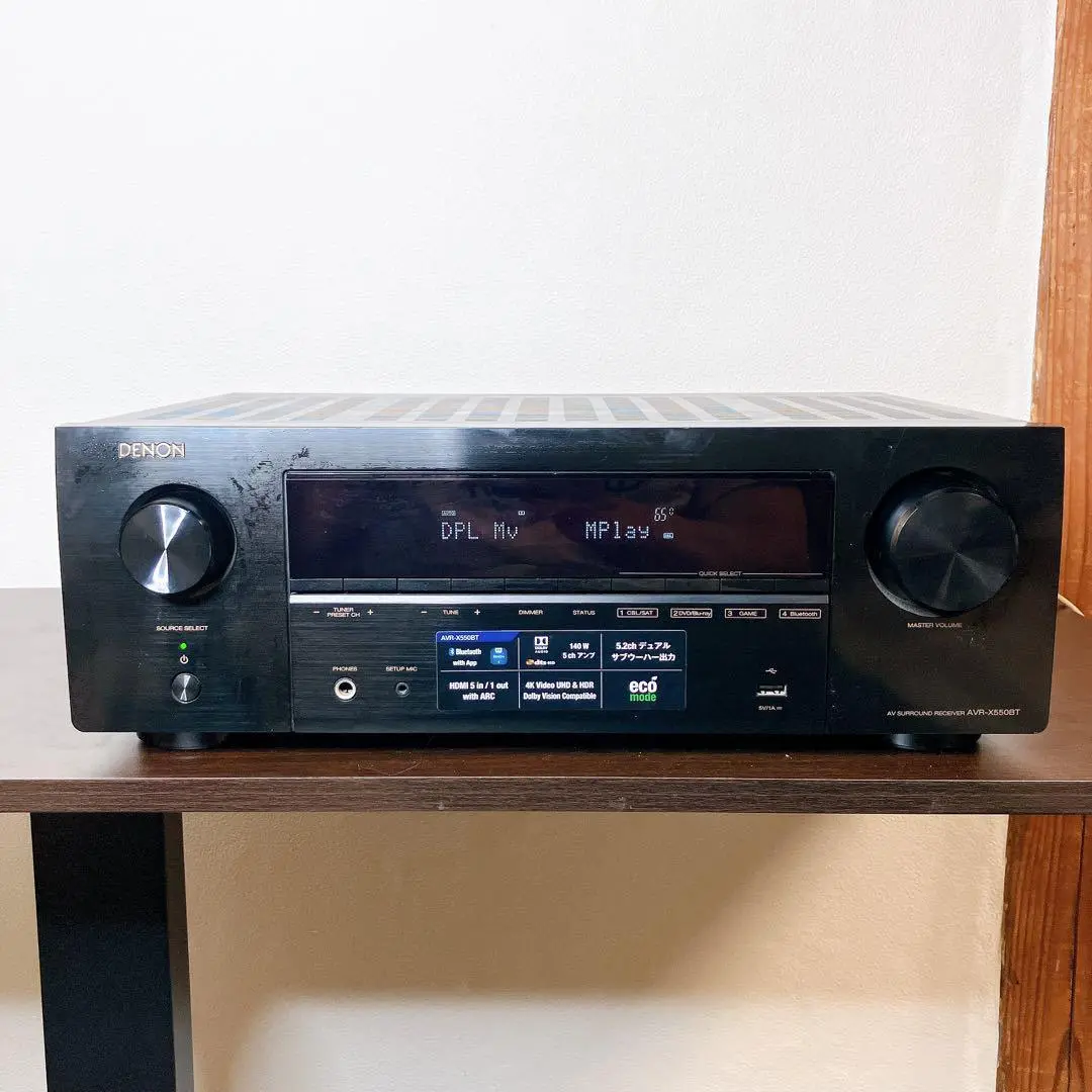 DENON デノンAVR-X550BT 新品未開封品　AVアンプ　レシーバー デノンが3万円台で買えるAVアンプ入門機「AVR-X550BT」を発表