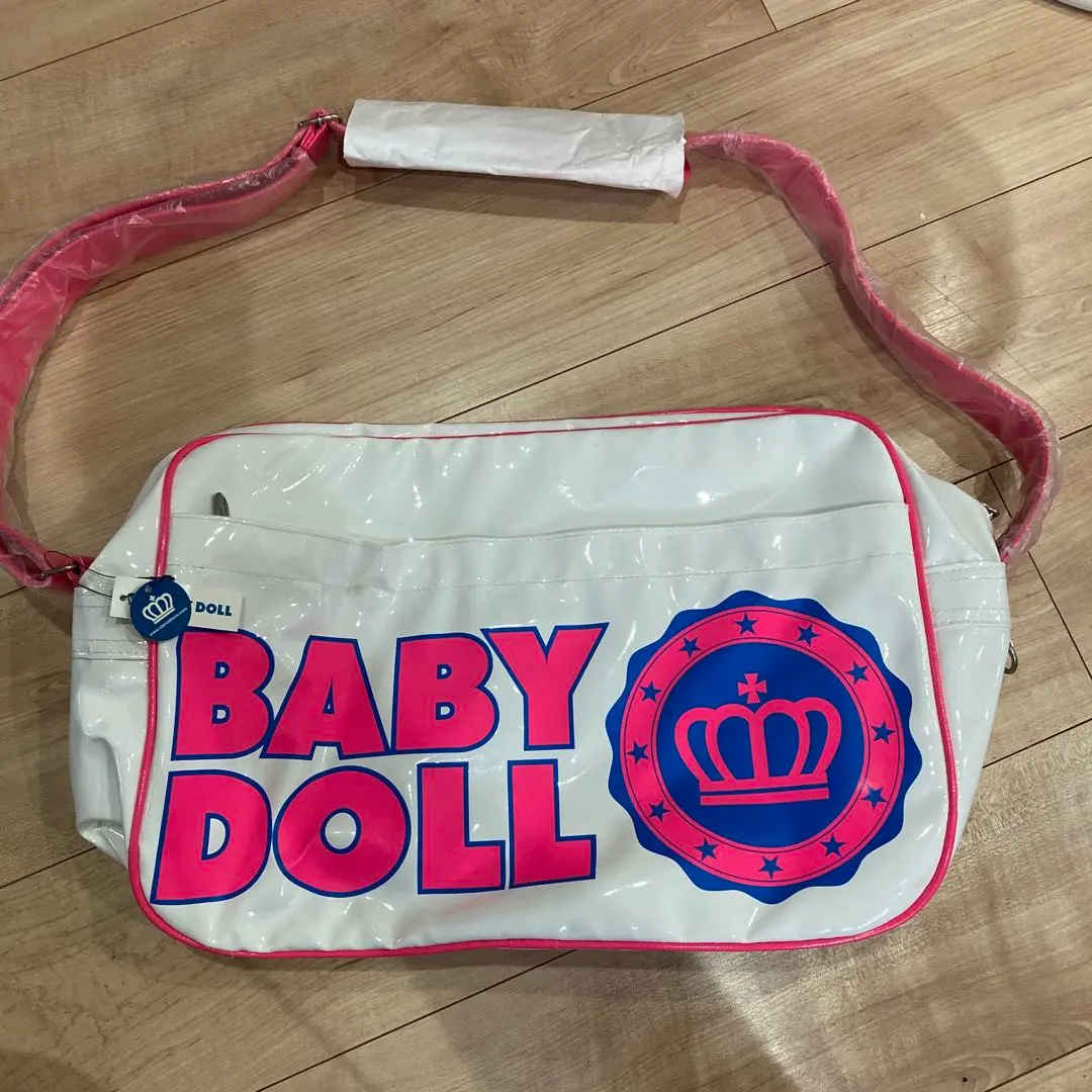 BABY DOLL 肩背包 白色/粉紅色 的縮圖