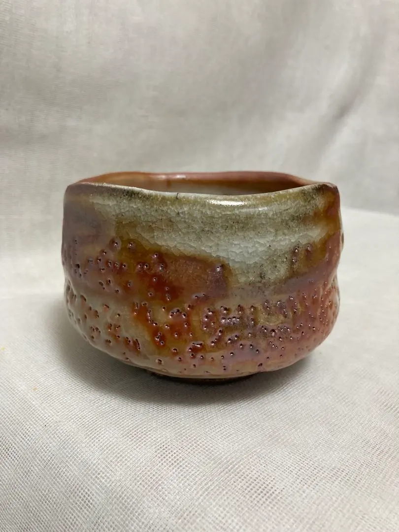 Thumbnail of Mino ware / Anagama Shino tea bowl / A50