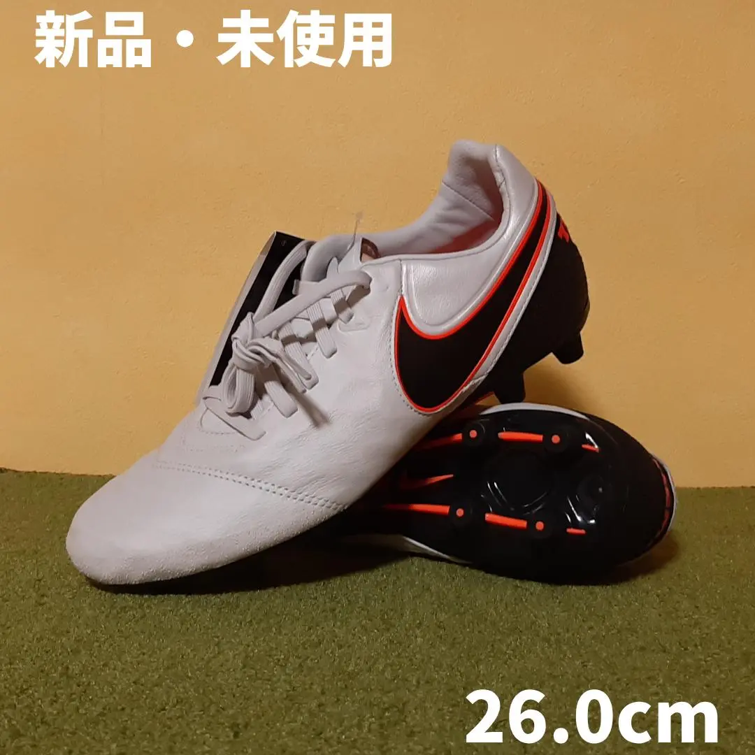 サッカースパイク NIKE ２５．５cm ティエンポレガシー NIKE ナイキ ティエンポ レガシー HG-E(ブルー×蛍光イエロー