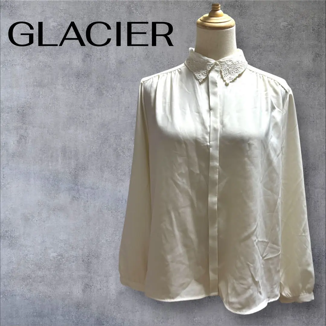 Thumbnail of Gracia Top Long Sleeve Blouse Ivory Simple Suit Pants Lace