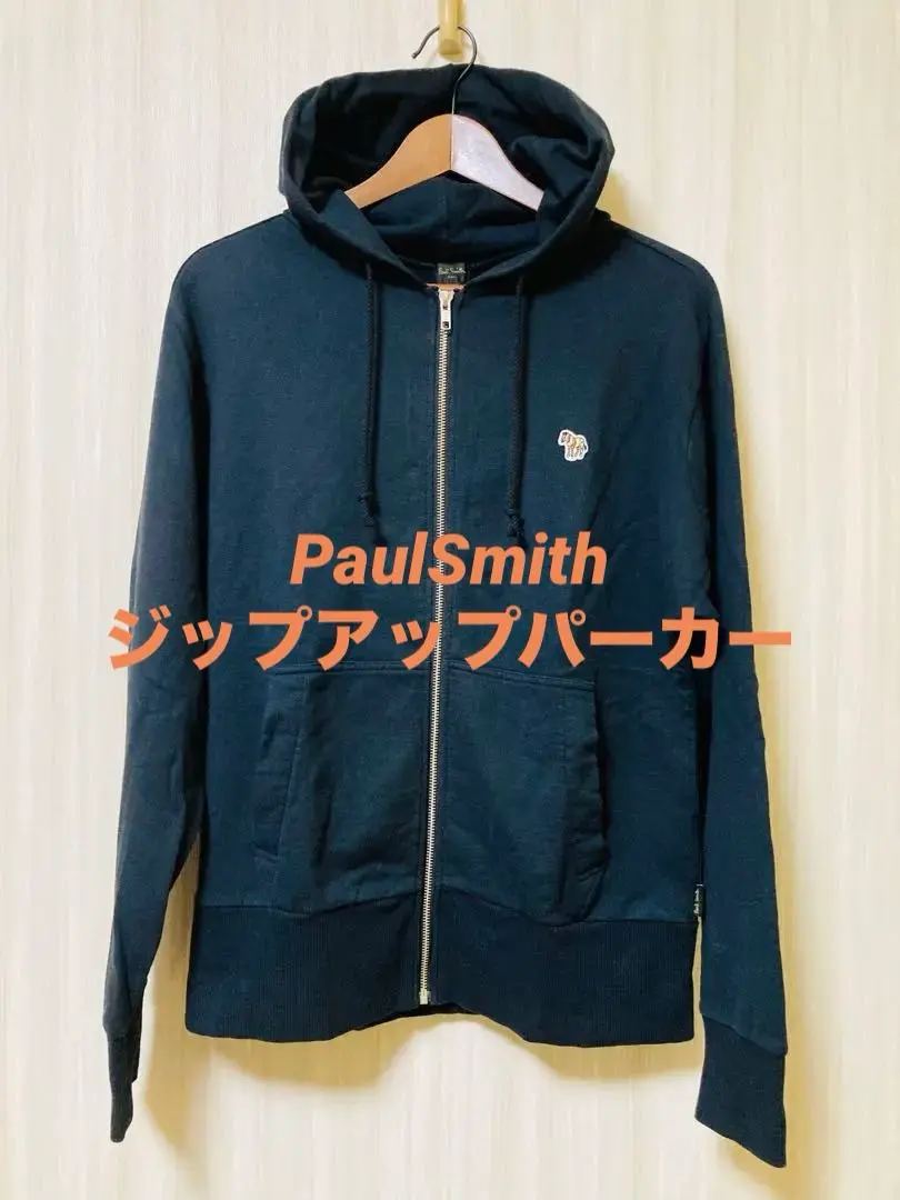 未使用級 現行タグ ポールスミス パーカー マルチストライプ 金ジップ ロゴ 黒 2025年最新】Paul Smith タイプ：ジップアップ メンズ パーカー