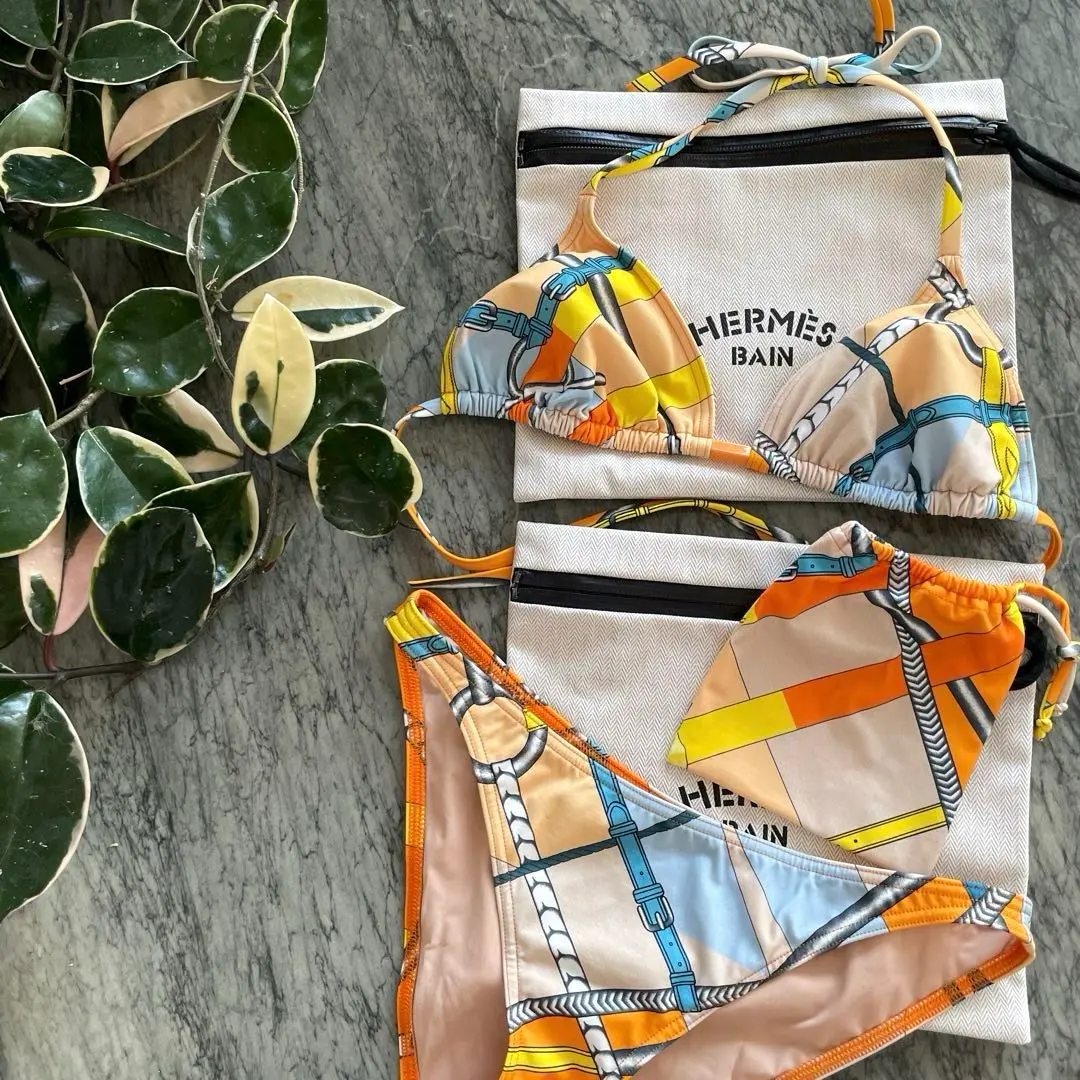 HERMES 未使用 unused BIKINI 水着 スイムウェア 巾着付 2025年最新】HERMES セパレート水着・ビキニの人気アイテム