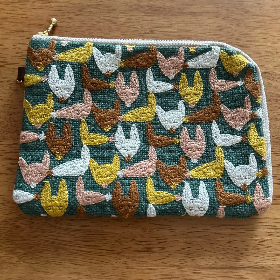 ハンドメイド　ミナペルホネン　ポーチ　横長タイプ e1ec772e6a77c8b8bc995385314c47
