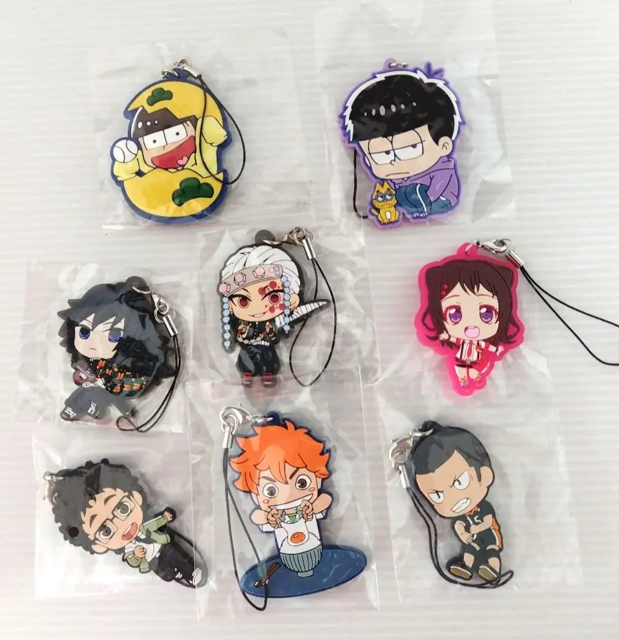 Thumbnail of Rubber straps, 8 pieces, Kimetsu no Yaiba, Haikyu!!, Mr. Osomatsu, etc.
