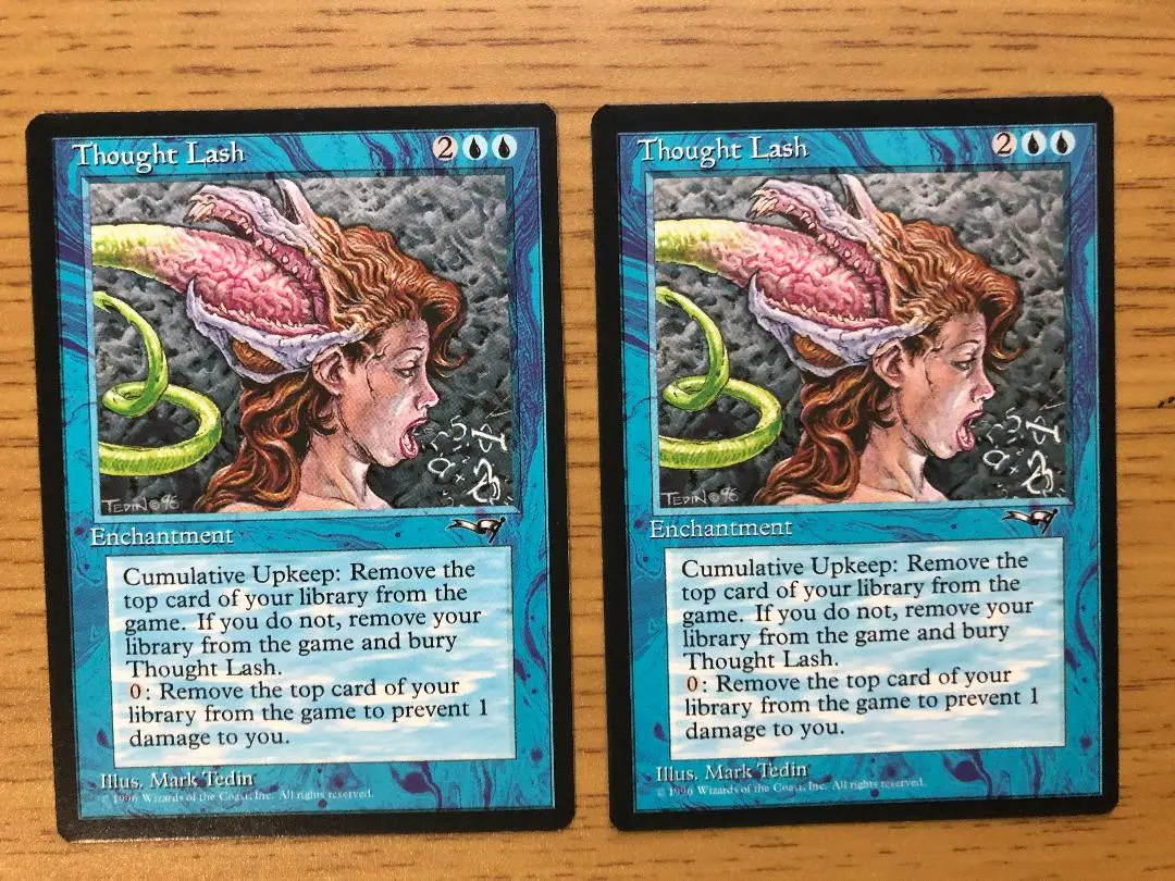 世界有名な MTG アライアンス Lash Thought 青属性 エンチャント