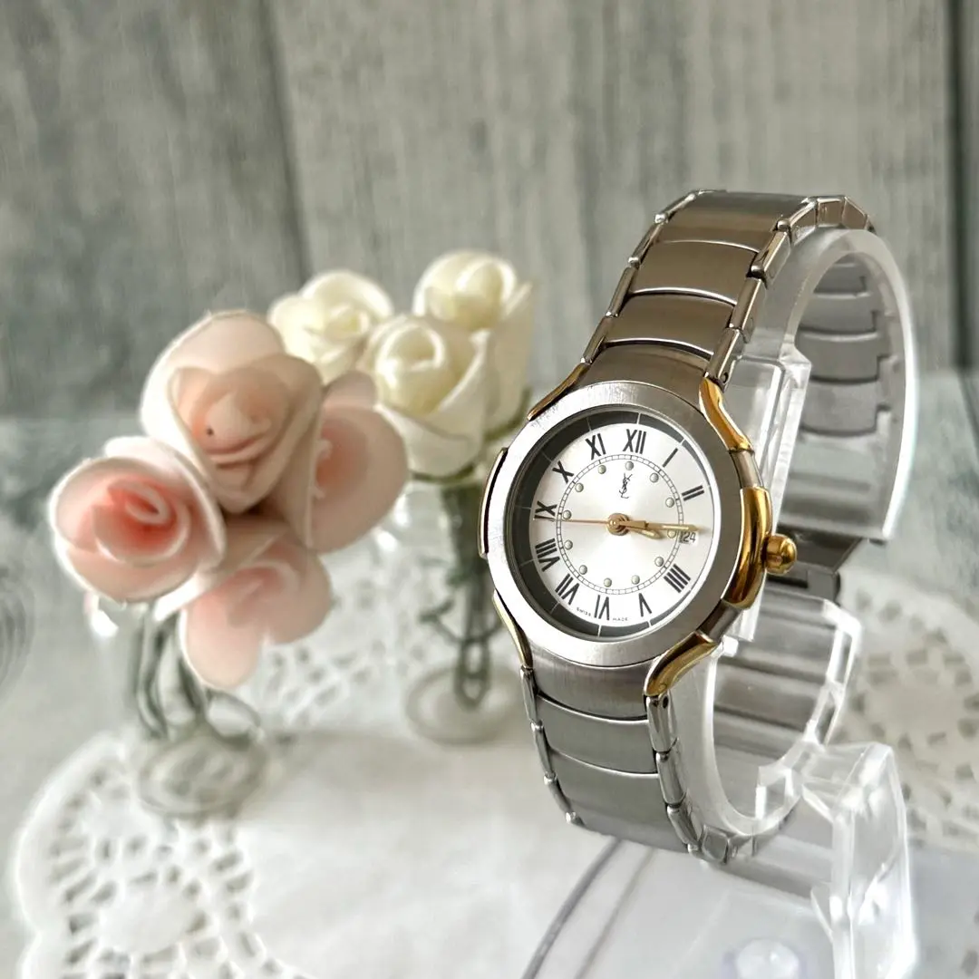 Thumbnail of Rare Yves Saint Laurent Watch SS Round Silver