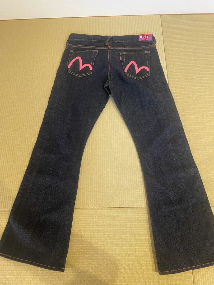 EVISU ビッグカモメ フレアデニム レディース 28 EVISU DONNA エビスドンナ かもめ フレア デニム 27インチ