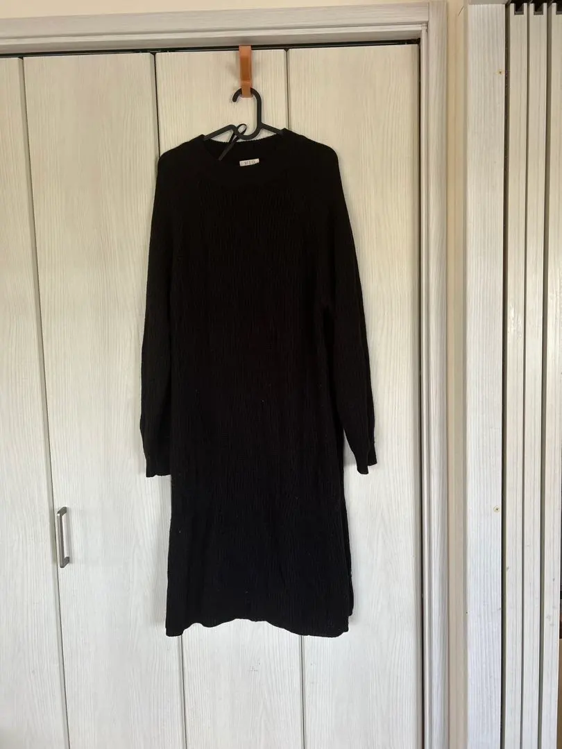 Thumbnail of MEO Black Knit Long Dress Long Sleeve