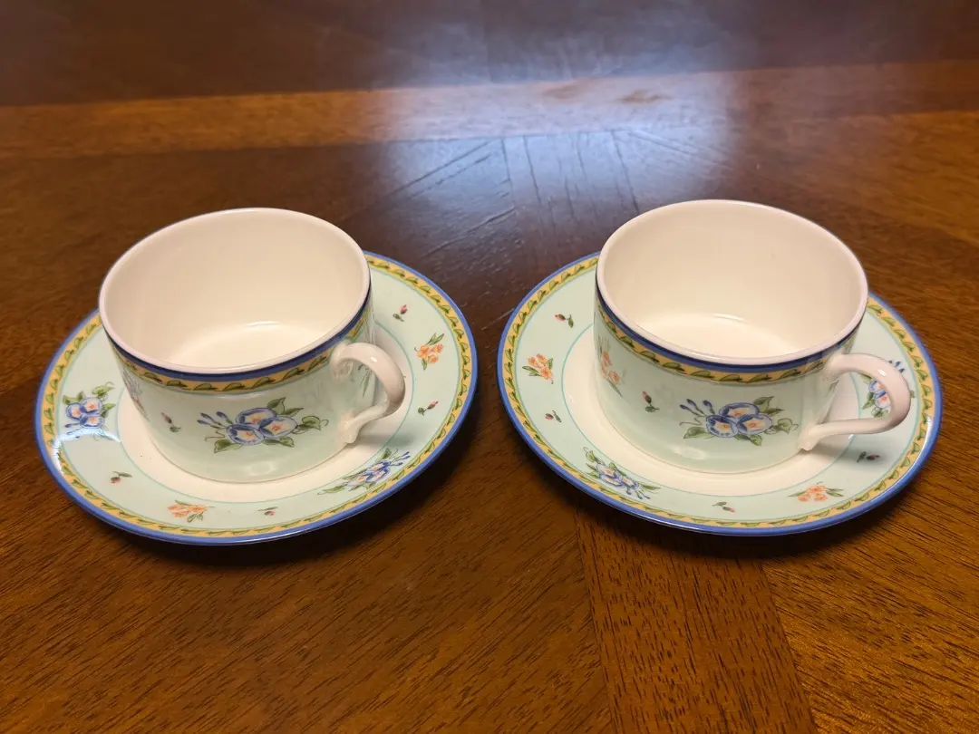 Thumbnail of Tiffany Demitasse Cup Set of 2, Cups and Saucers