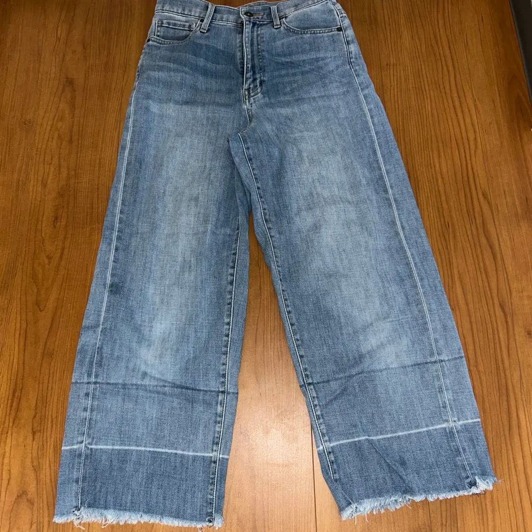 Thumbnail of UNIQLO Wide Leg Denim, Light Blue