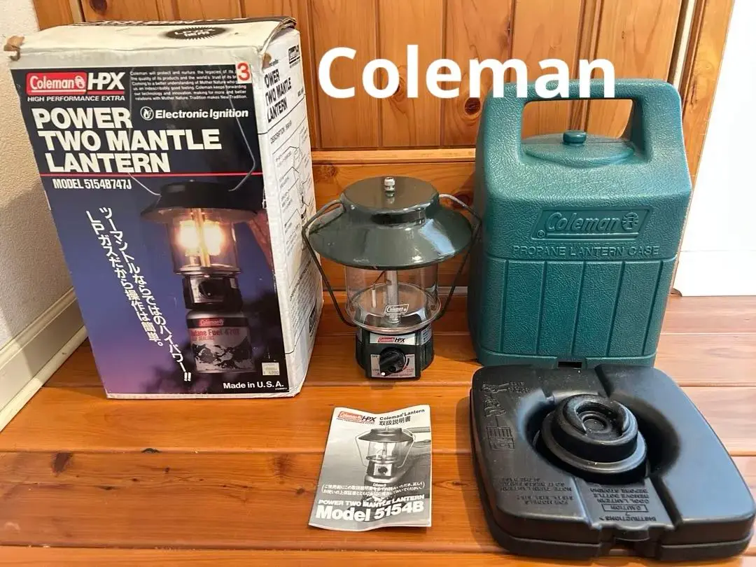 【未使用・希少品】Coleman コールマン ガスランタン 5154B740J Coleman 廃盤品 ガスランタン キャンピングムーン 変換
